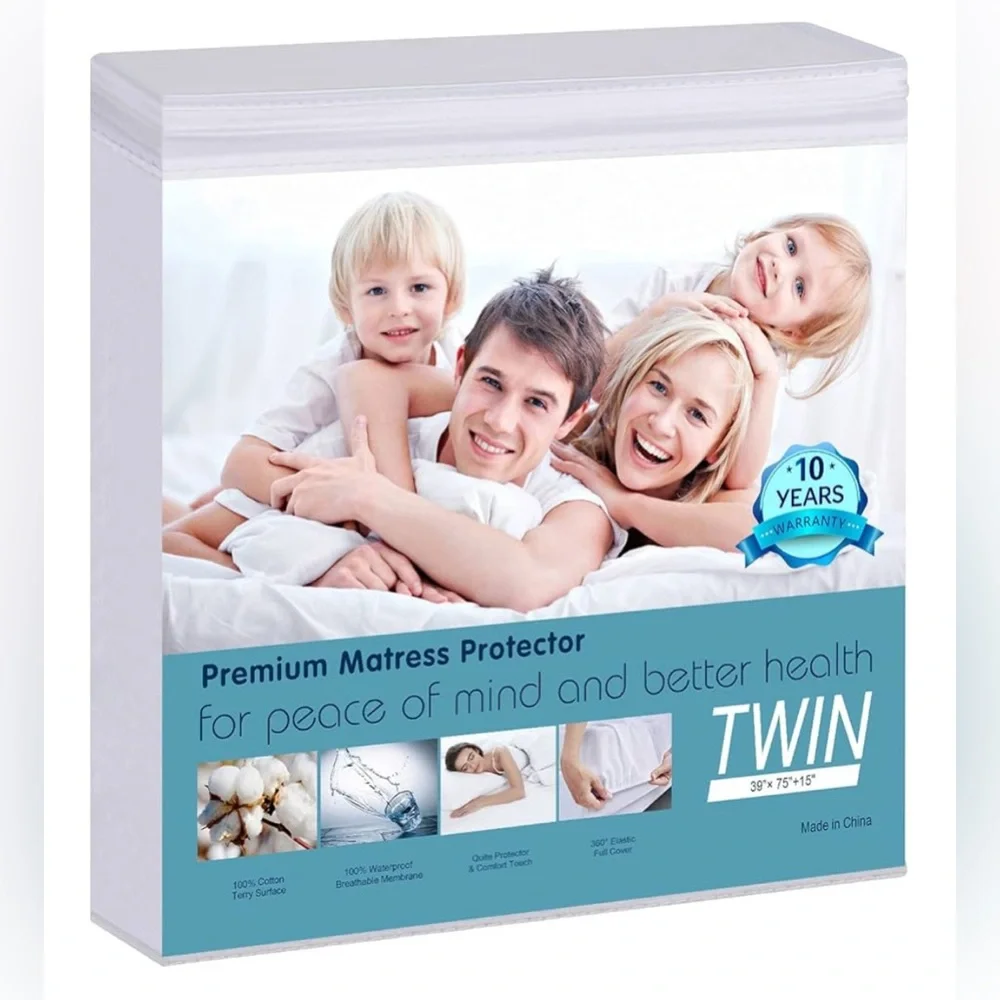 TWIN SIZE~Premium Mattress Protector - White